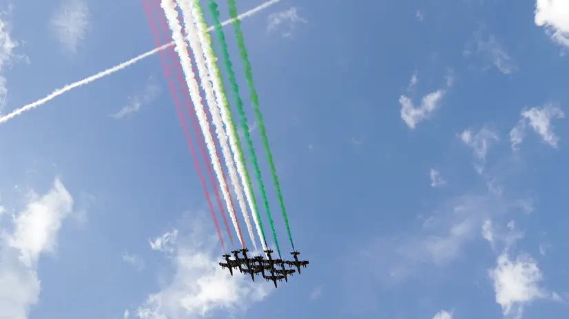Le frecce tricolori a Gardone Val Trompia per i 500 anni di Beretta
