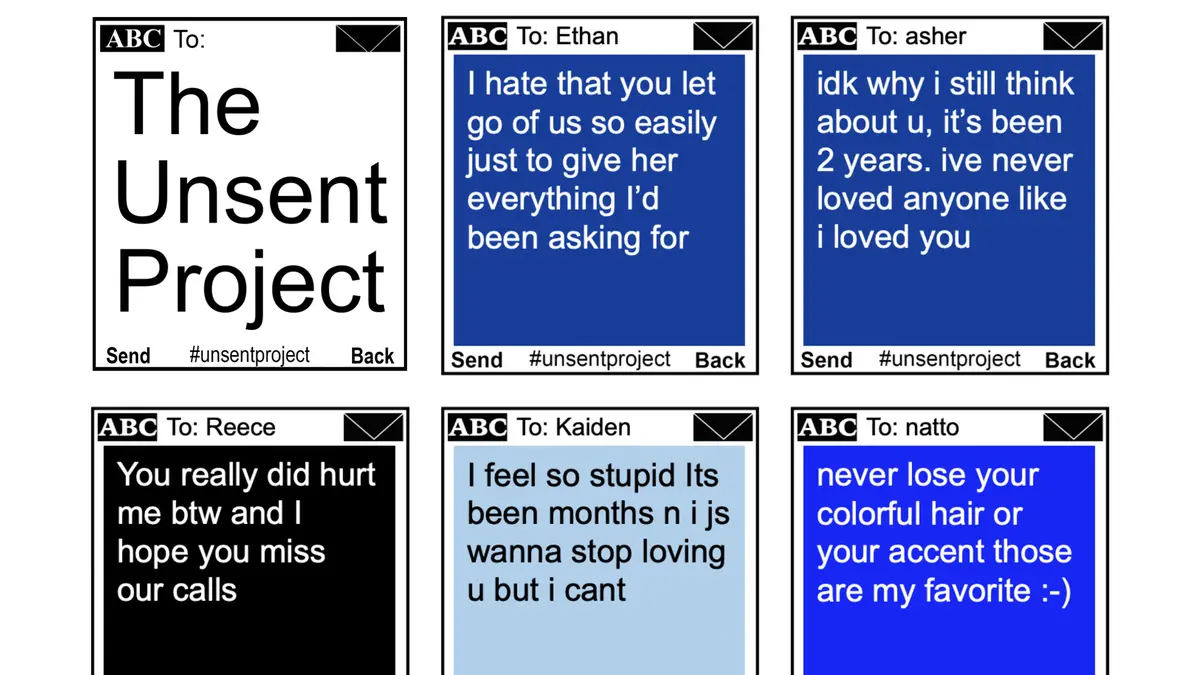 Dal sito di «The Unsent Project»