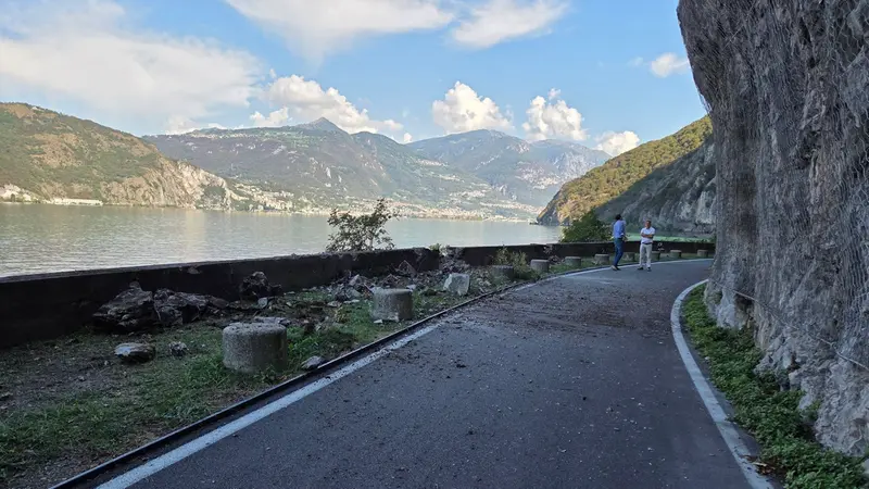 La frana sulla Vello-Toline