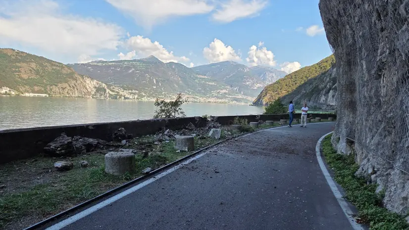 La frana sulla Vello-Toline
