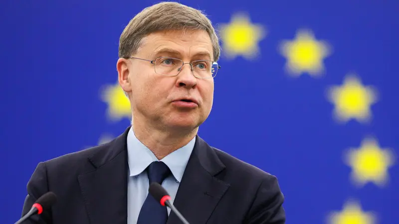 Il commissario Ue all'Economia, Valdis Dombrovskis - Foto Ansa © www.giornaledibrescia.it