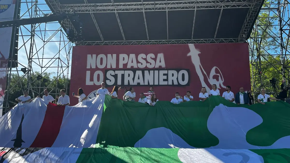 Attilio Fontana a Pontida