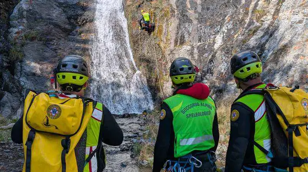 L'esercitazione del Soccorso alpino lombardo a Edolo