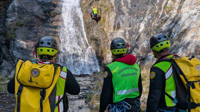 L'esercitazione del Soccorso alpino lombardo a Edolo