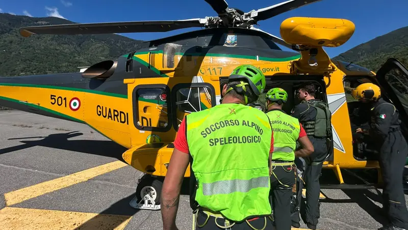 Un elicottero usato durante l'esercitazione