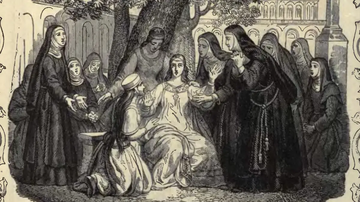 Ermengarda sotto al tiglio - Alessandro Manzoni, Opere varie, Milano, Fratelli Rechiedei, 1881