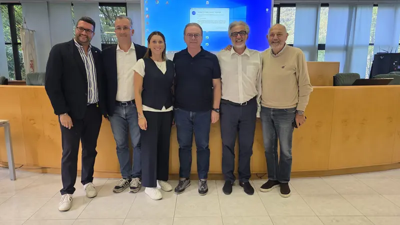 Da sinistra Facchini, Borghesi, Pedrali, Ottelli, Brunori e Giraudini