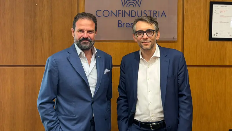 Maran col presidente di Confindustria Brescia Paolo Streparava