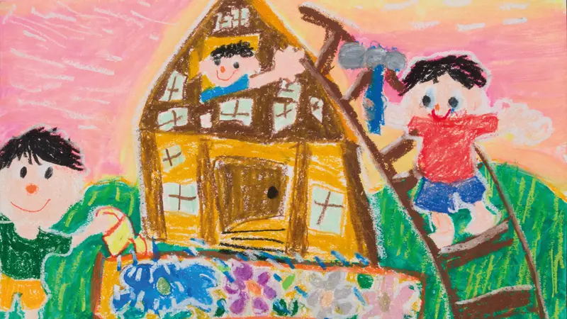 Uno dei disegni realizzati dai bambini