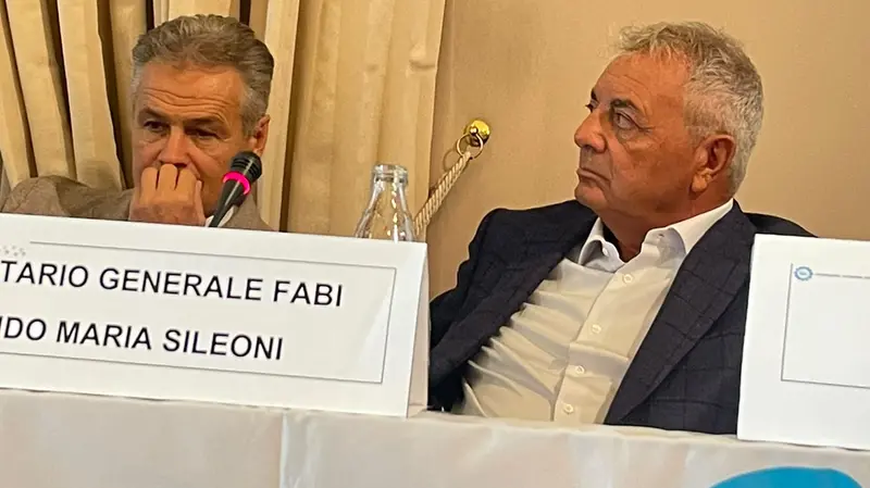 I segretari della Fabi, Giuseppe Mazzoldi e Lando Maria Sileoni