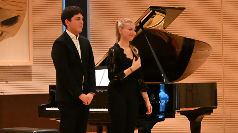 I vincitori del Premio musicale Giulio e Giulio Bruno Togni: Loris Bonetti e Valentina Gabrieli