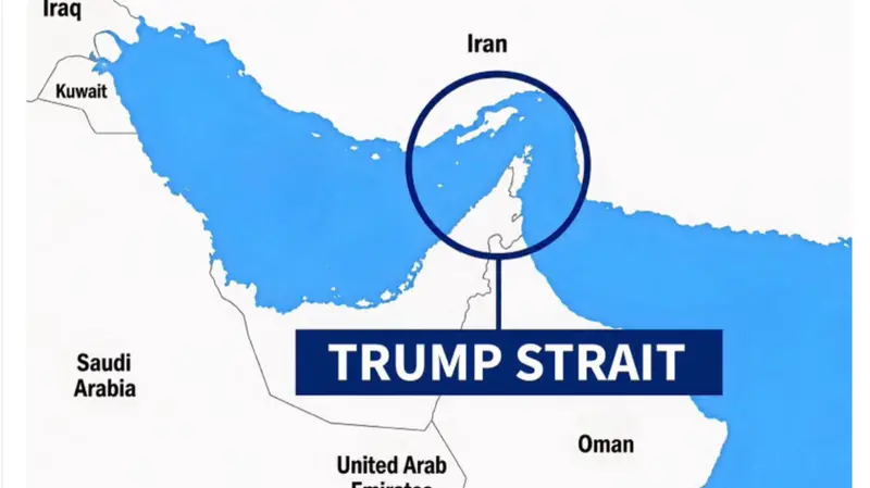 Trump su Truth ribattezza Hormuz Stretto di Trump