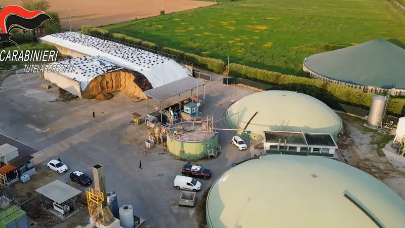 L'impianto di biogas sequestrato in via Palazzolo a Chiari