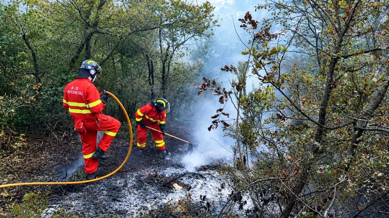L'incendio a Botticino