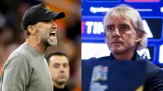 Jurgen Klopp e Roberto Mancini