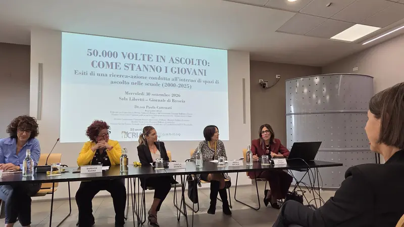 La presentazione del rapporto in Sala Libretti © www.giornaledibrescia.it