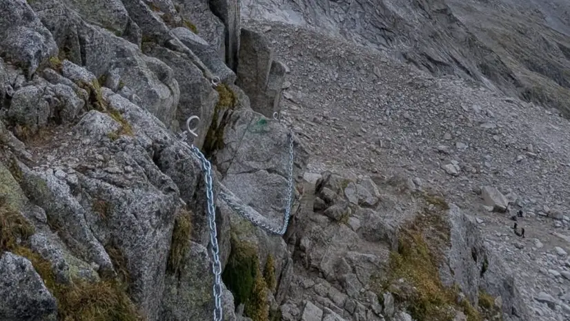 Catene lungo la via Terzulli