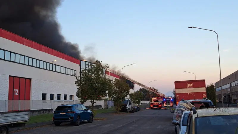 L'incendio alla Tescoma di Cazzago
