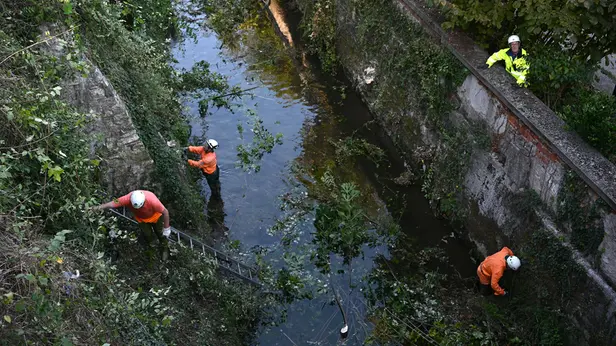 La pulizia del torrente Garza