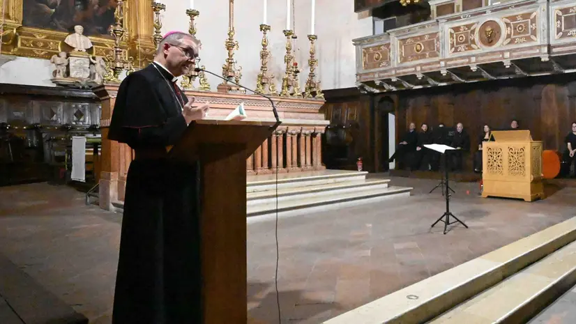 CRONACA BRESCIA DUOMO VECCHIO CONCERTO IN OMAGGIO DEL VESCOVO TREMOLADA PER ALBERTI 03-10-2026 MARCO ORTOGNI NEW EDEN GROUP