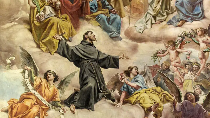 L'ascesa di San Francesco in cielo, chiesa francescana di Rabat, Malta