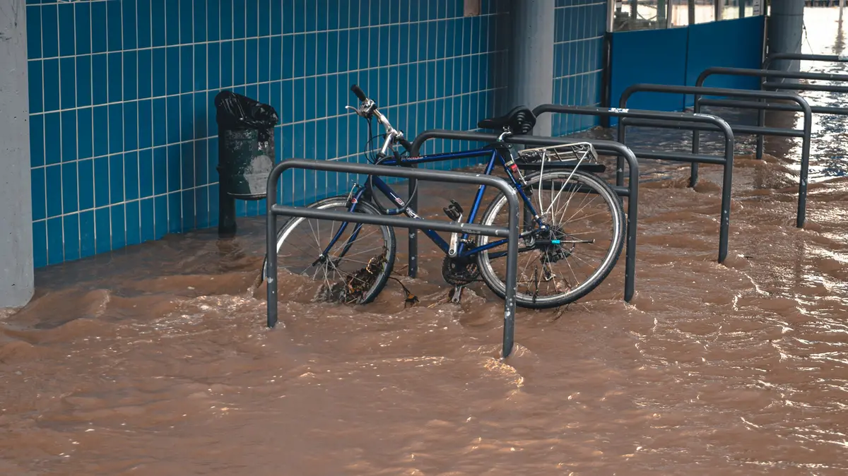 Un allagamento in una città