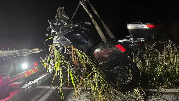 La moto uscita di strada