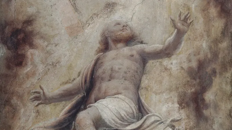 "Cristo ascende al cielo" di Lattanzio Gambara in Palazzo Maggi a Corzano