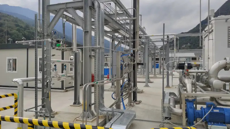 L'impianto di produzione di idrogeno a Edolo