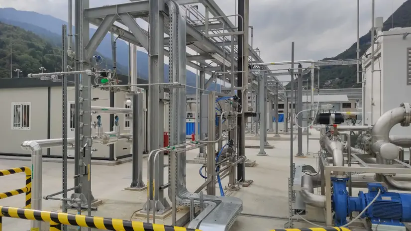 L'impianto di produzione di idrogeno a Edolo