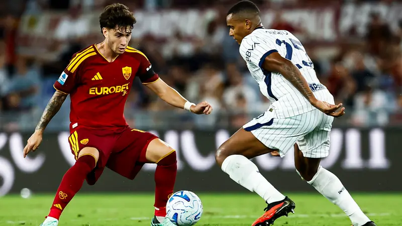 Una fase di Roma-Inter, big match di serie A andato in scena prima della pausa per le nazionali - Foto Ansa © www.giornaledibrescia.it