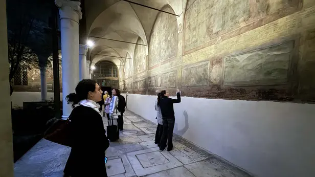 CRONACA BRESCIA CHIESA DI SAN GIUSEPPE INAUGURAZIONE RESTAURI CHIOSTRO MEDIANO DI SAN GIUSEPPE PER BERTOCCHI 09-10-2026 MARCO ORTOGNI NEW EDEN GROUP