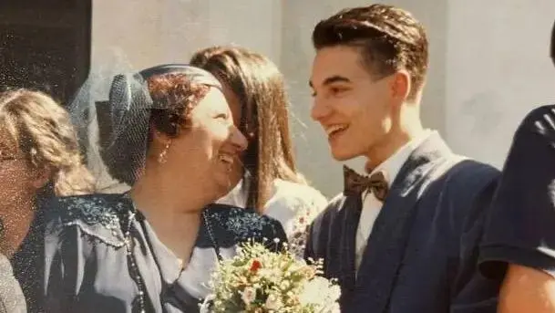 Olga Granà con il figlio Giuseppe Delmonte