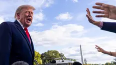 Donald Trump parla con i giornalisti davanti alla Casa Bianca - Foto Ansa © www.giornaledibrescia.it