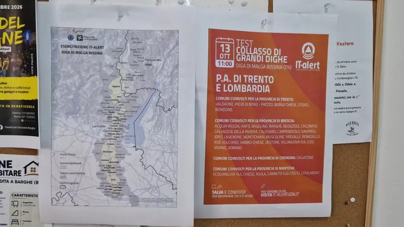 L'avviso della simulazione © www.giornaledibrescia.it