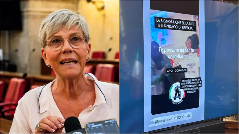 Laura Castelletti e lo screenshot condiviso dalla pagina «Soldato audace»