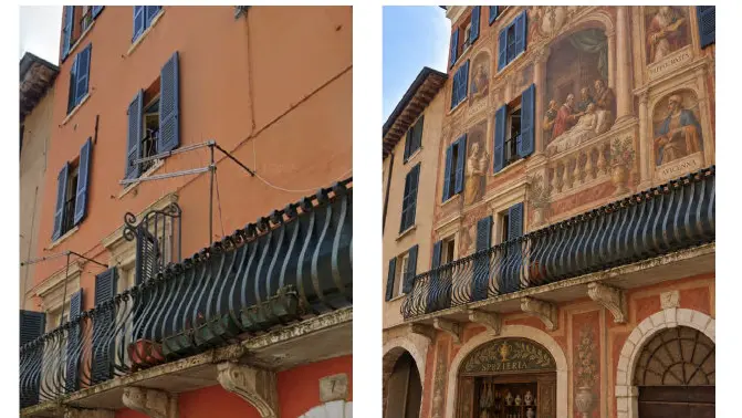 La Casa dello Speziale  come appare oggi e come doveva essere in origine
