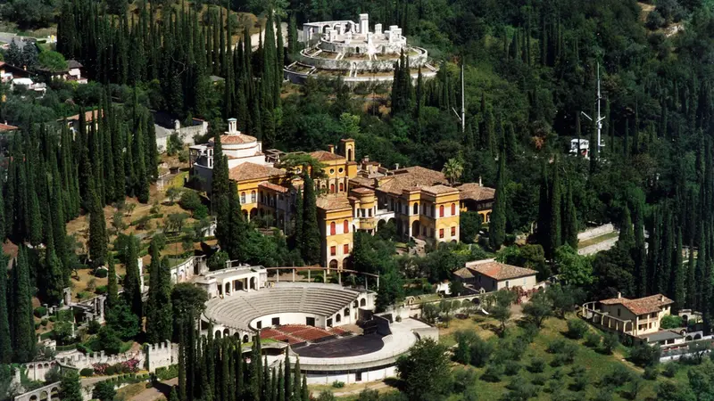Una veduta del Vittoriale di Gardone Riviera
