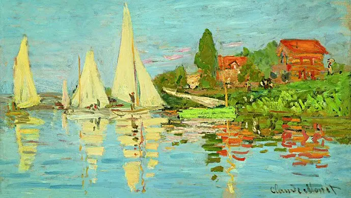 Claude Monet, «Regate ad Argenteuil» (1872, Museo d'Orsay)