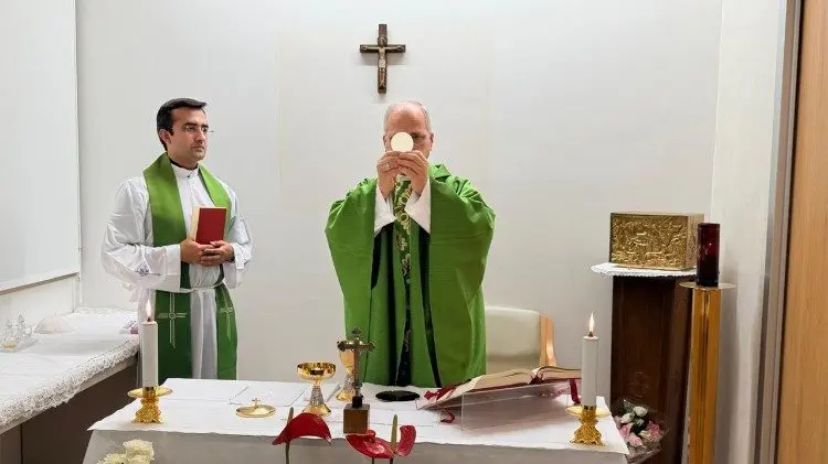 Il Papa durante la messa - Foto Vatican News