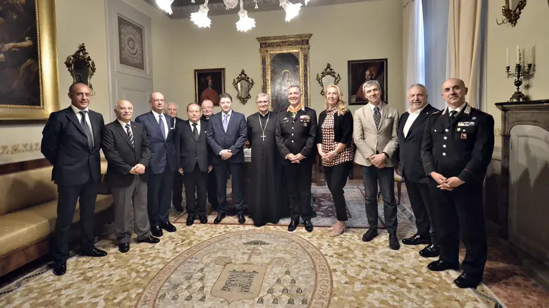 I Decorati pontifici con il vescovo Pierantonio Tremolada