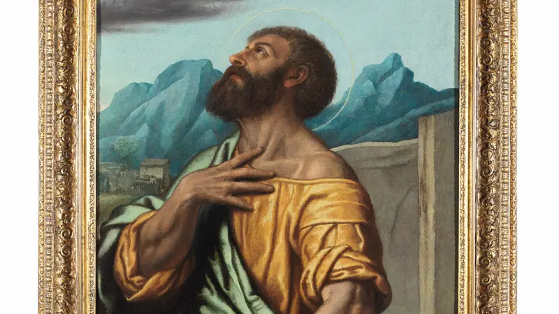 La tela attribuita al Moretto, forse un San Marco