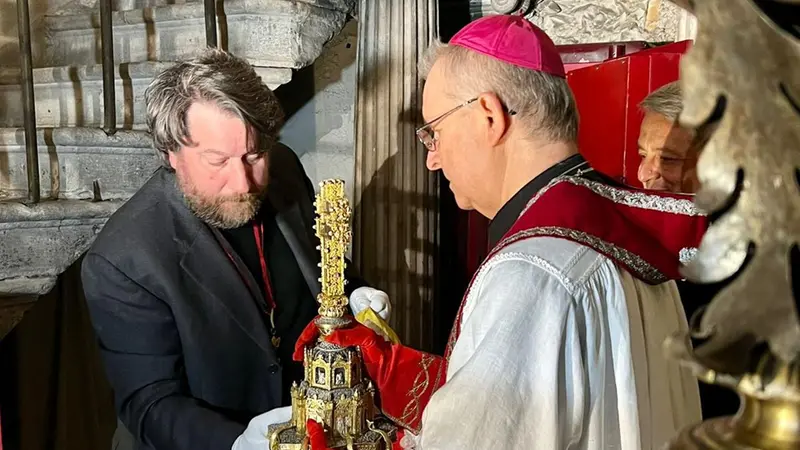 Arturo Bettoni con il vescovo Pierantonio Tremolada