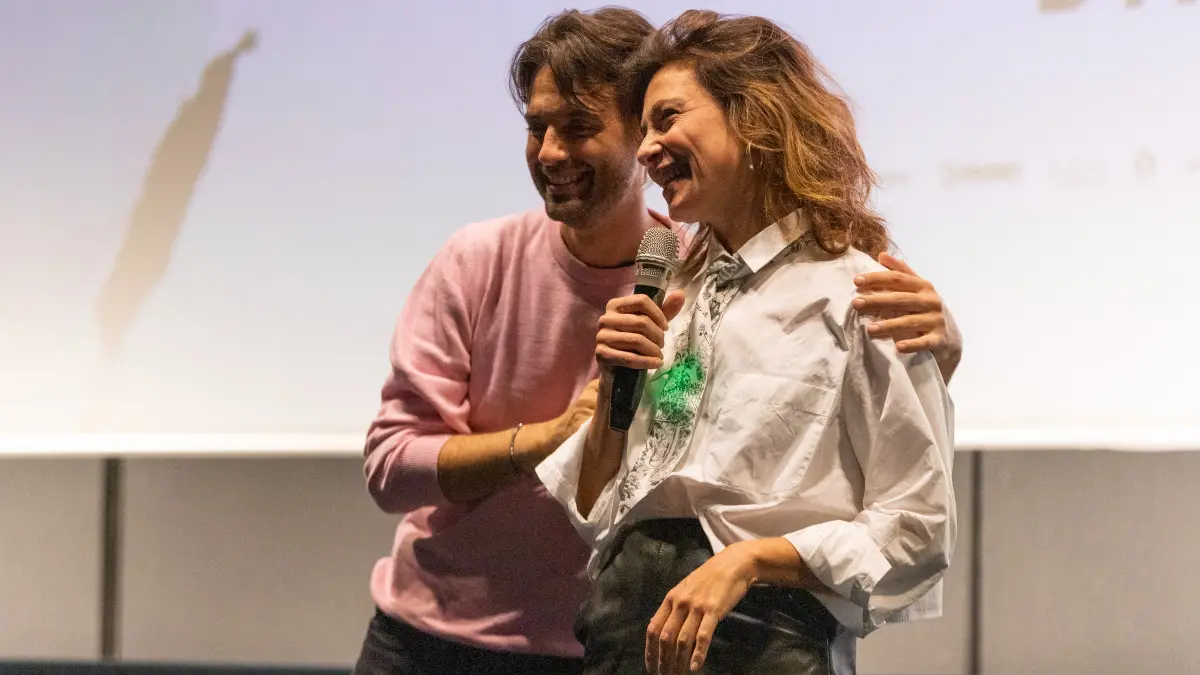 SPETTACOLI BRESCIA MULTISALA OZ PAOLO STRIPPOLI E JASMINE TRINCA PRESENTANO IL FILM L'ESTRANEA NELLA FOTO IL REGISTA PAOLO STRIPPOLI E L'ATTRICE JASMINE TRINCA 16-10-2026 marazzani@newreporter