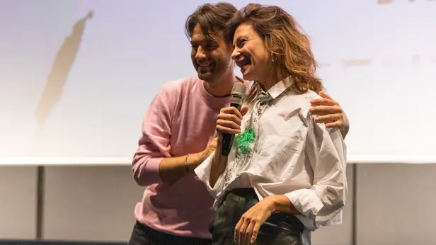 SPETTACOLI BRESCIA MULTISALA OZ PAOLO STRIPPOLI E JASMINE TRINCA PRESENTANO IL FILM L'ESTRANEA NELLA FOTO IL REGISTA PAOLO STRIPPOLI E L'ATTRICE JASMINE TRINCA 16-10-2026 marazzani@newreporter