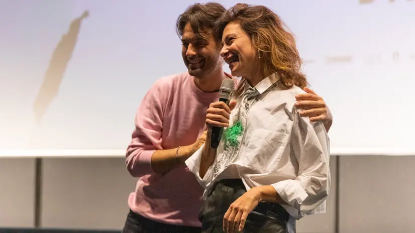 SPETTACOLI BRESCIA MULTISALA OZ PAOLO STRIPPOLI E JASMINE TRINCA PRESENTANO IL FILM L'ESTRANEA NELLA FOTO IL REGISTA PAOLO STRIPPOLI E L'ATTRICE JASMINE TRINCA 16-10-2026 marazzani@newreporter