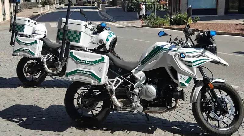 Le moto della Polizia locale della Valle Sabbia