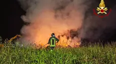 I Vigili del fuoco impegnati a Manerba