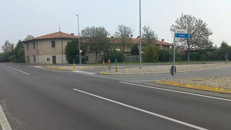 L’incrocio, qui verrà realizzata la rotonda © www.giornaledibrescia.it
