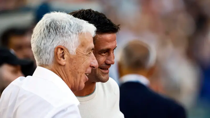 Gasperini e Chivu, allenatori rispettivamente di Roma e Inter - Foto Ansa © www.giornaledibrescia.it